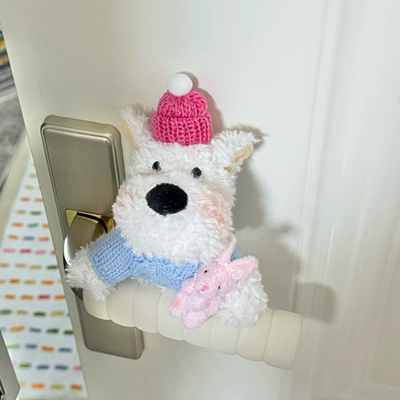 门把手套可爱西高保护套新家保暖门把手装饰品防撞垫护套