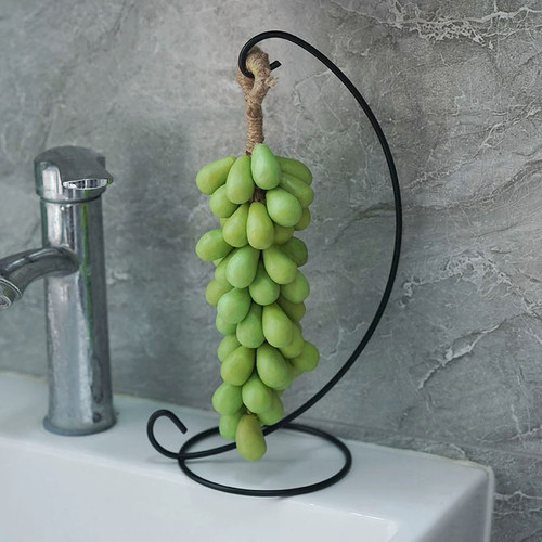 手工葡萄皂铁架挂钩心形花架S形半圆支架双钩月亮铁架水果挂钩架