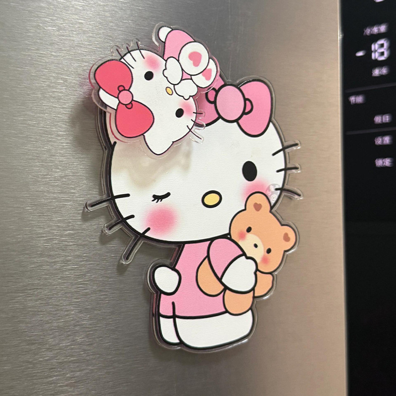 哈喽kitty冰箱贴磁贴2025新款个性创意装饰磁吸创意3d立体卡通