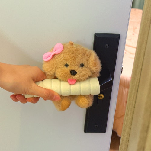 可爱吐舌头小狗门把手保护套防撞防静电儿童房间卧室防冻把手套