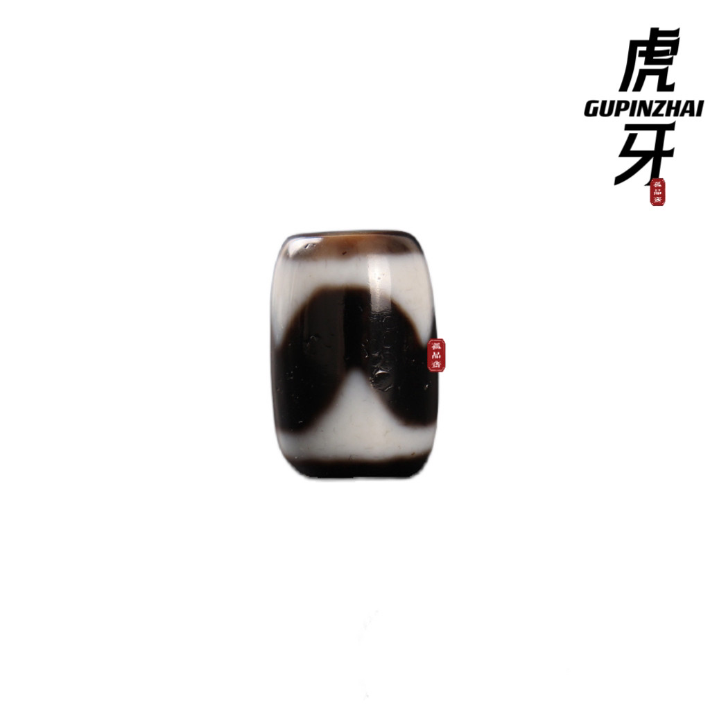 GUPINZHAI·虎牙台湾天珠玛瑙老型桶珠珠宝饰品文玩菩提手串配饰