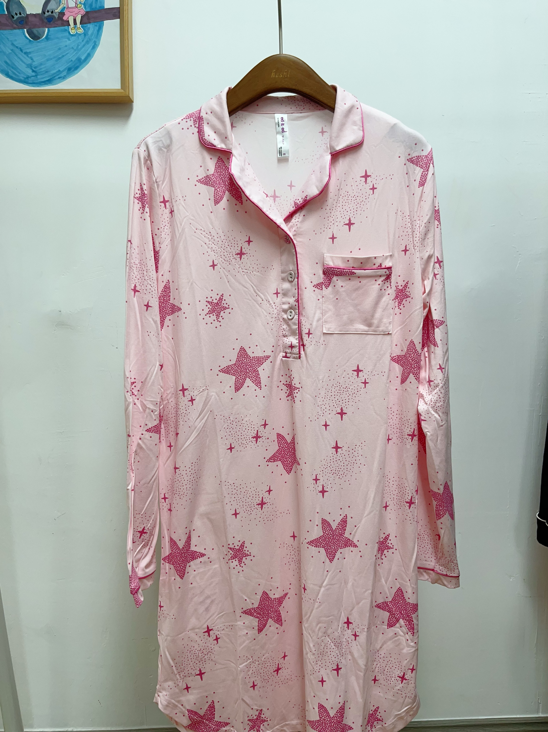 出口订单ed.it.ed女装2024秋季新款家居服睡衣棉质睡裙舒适柔软