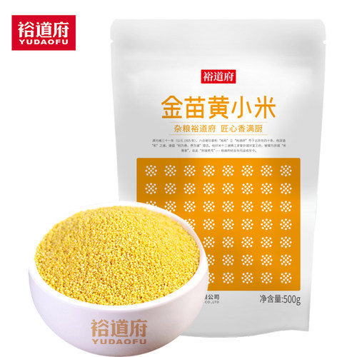 裕道府匠心系列内蒙古金苗黄小米500g 五谷杂粮粗粮新鲜小米