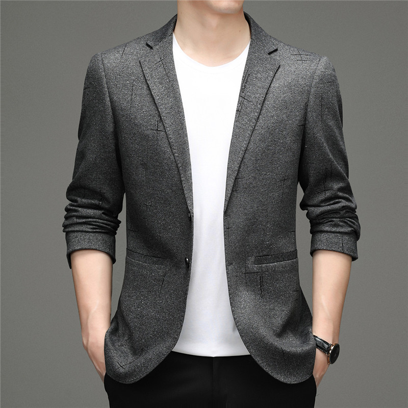 YT3317男式秋季2021新款西装男西服简约外套修身商务休闲男装图片