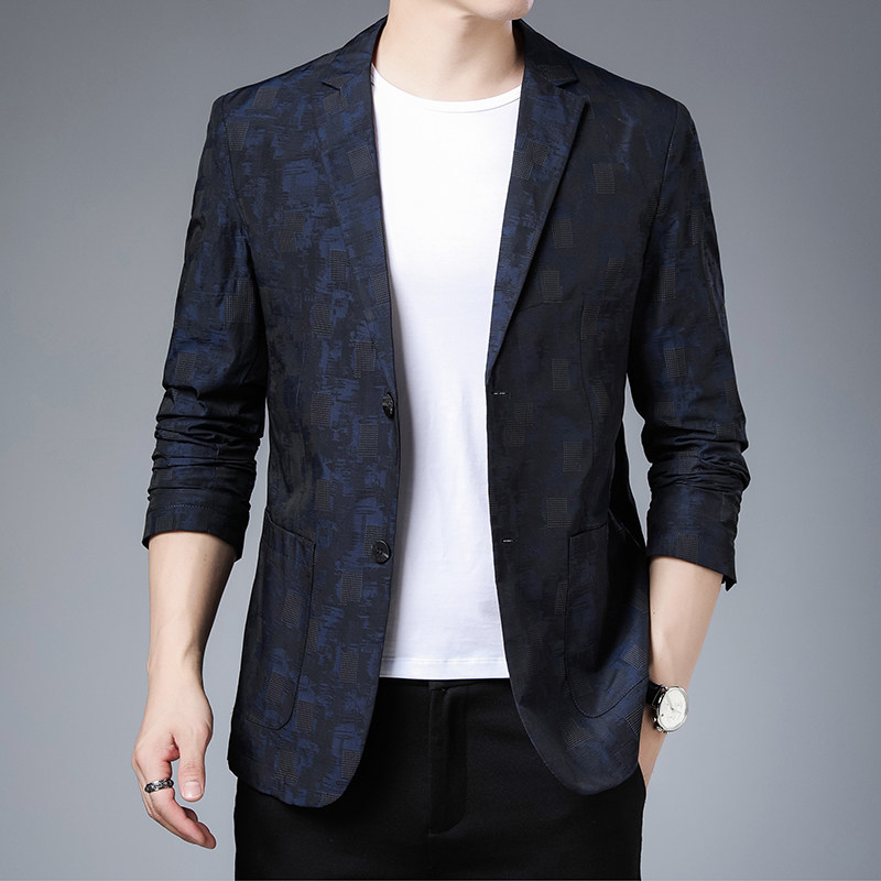 YY6629206西服2023秋季新款西装男西服简约外套商务休闲男装P205图片