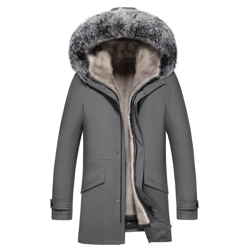 YP男士貂皮真皮水貂皮克服整貂银兰貂内胆皮草大衣冬图片