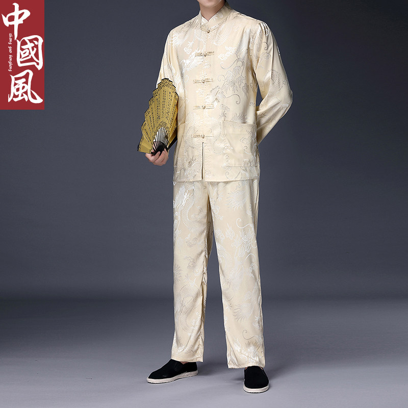 K2012唐装2023年夏季新款男式风男高端复古唐装套装P125图片