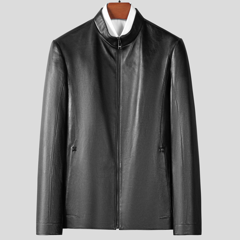 SF1916男式春秋新款头层绵羊皮短款立领皮衣真皮皮衣男皮P550，男装皮衣，电商B360