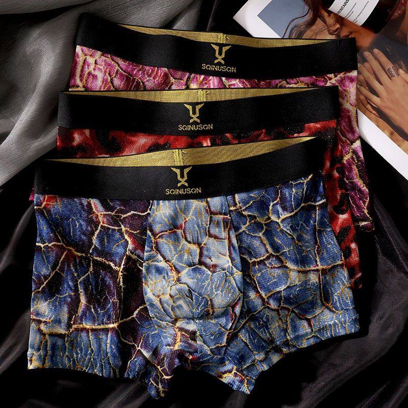 男士内裤中腰薄款网纱透气短裤衩7A抗菌舒适个性印花男四角短裤衩,女士内衣/男士内衣/家居服,男平角内裤,淘宝优惠券,粉丝福利购,淘宝优惠卷