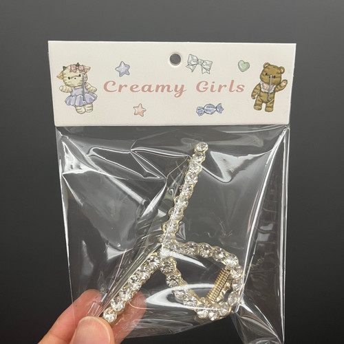 【满15包邮】12*8cm卡通小熊对折发饰品包装卡头吊牌配件卡纸