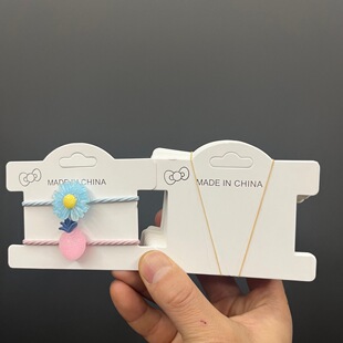 kp838手链包装工字卡片皮筋发饰品diy吊牌卡片发圈卡头约5-100张