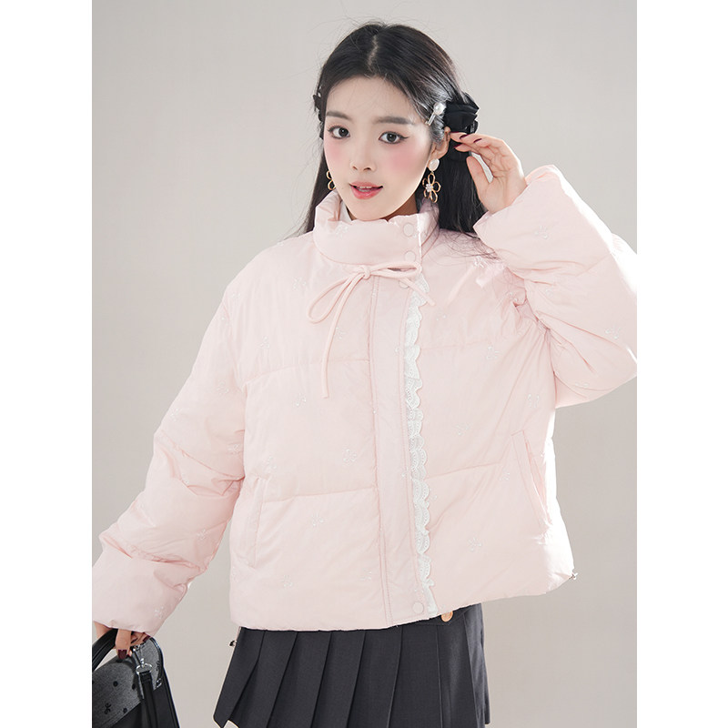 甜系暖包 时尚韩系甜美冬季2025新款气质棉服宽松保暖外套棉衣女