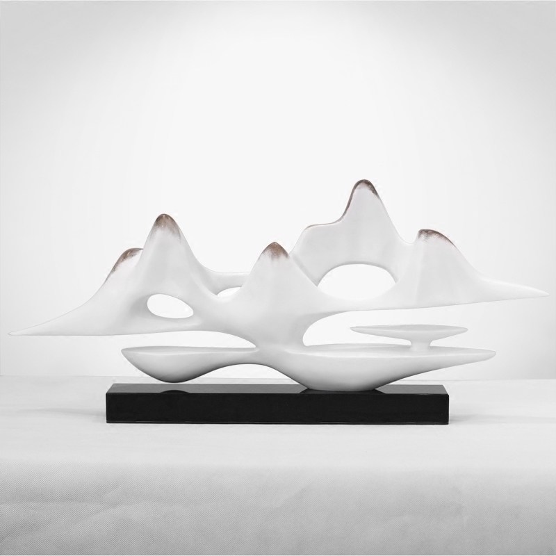 现代新中国风云山假山雕塑摆件样板间软摆客厅入口桌艺术摆件
