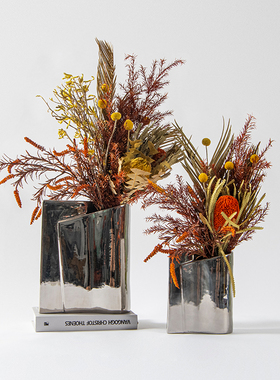 简约轻奢仿真干花花艺摆件