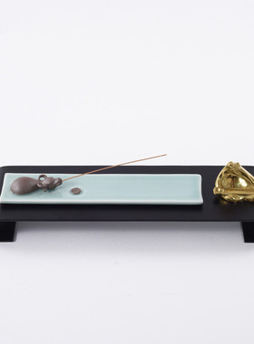 新中式风金属几何铁艺置物架底座