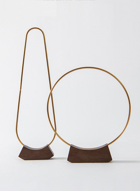 现代轻奢极简大理石金属摆