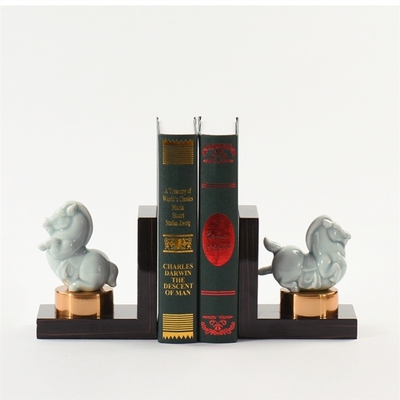 新型中国风陶瓷马书柜，书房，书柜，书架，客厅，入口柜，软装饰