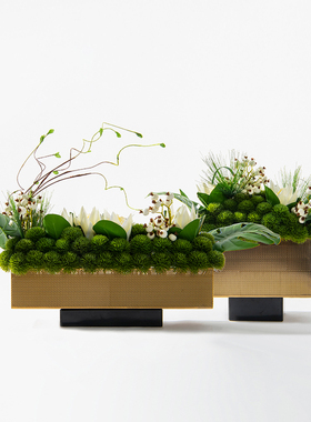 新中式禅意仿真苔藓绿植盆