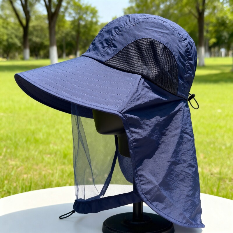 养蜜蜂帽防蜂面罩蜂衣蜂帽蜂具养蜂工具户外防蜂帽钓鱼防蚊虫帽子