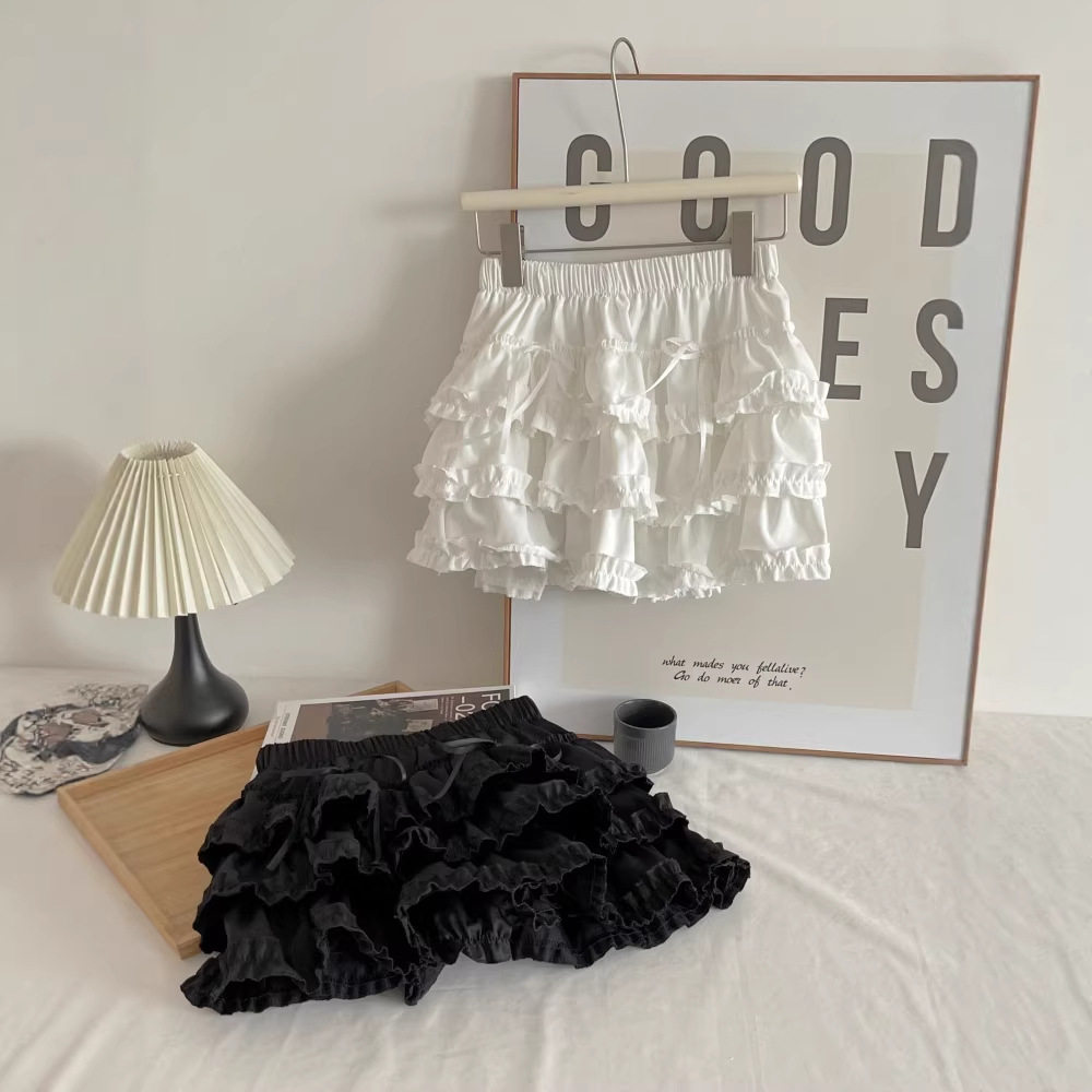 甜美蛋糕蓬蓬裙短裙木耳边系带蝴蝶结裙子裤裙半身裙春夏百搭,女装/女士精品,半身裙,淘宝优惠券,粉丝福利购,淘宝优惠卷