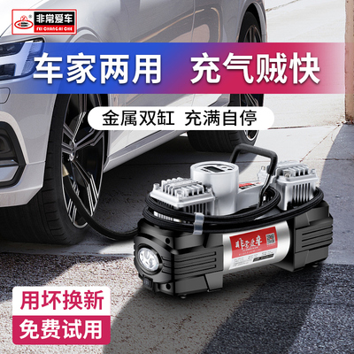车家两用车载充气泵220V高压双缸大功率房车越野车SUV充气泵12V