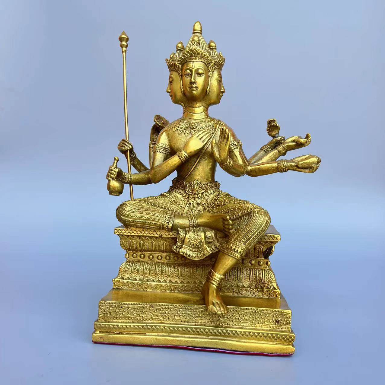 纯铜泰国四面佛客厅供奉佛像摆件四面神大梵天王家居酒店会所摆件