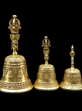 手摇铃纯铜法会用三清铃三叉铃