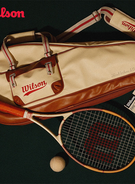 wilson威尔胜复古110周年网球包单肩手提多功能大容量网拍双肩包
