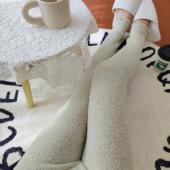 纯色大弹力软绵绵保暖打底裤 女加高腰加长不嘞肚孕妇半边绒家居裤