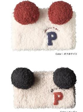 日本可爱毛球熊猫束发带 软绵绵字母宽带日剧洗脸发带发箍包邮