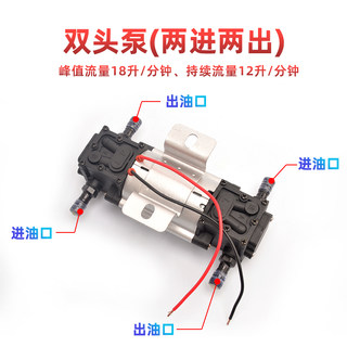 柴油泵水泵神器24V外置12V泵10电动抽油泵双头大流量汽油自吸泵mm