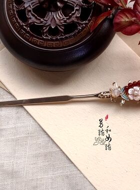 原创簪子景泰蓝故宫风古风发饰