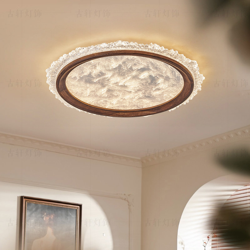 新中式客厅吸顶灯黑胡桃实木餐厅卧室灯宋氏美学全光谱护眼灯具,家装灯饰光源,客厅吸顶灯,淘宝优惠券,粉丝福利购,淘宝优惠卷