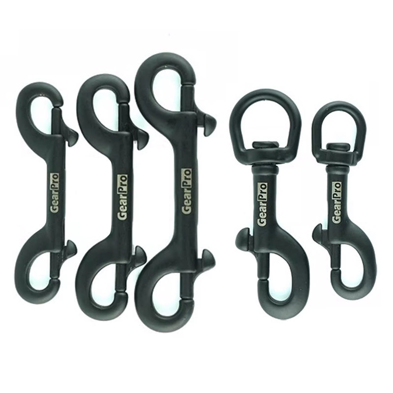 不锈钢双头配件快卸黑色弹簧钩