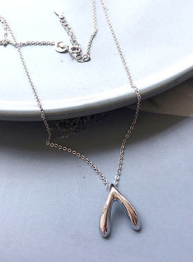 如愿骨叉骨S925通体纯银锁骨链 高级感轻奢冷淡风项链 百搭气质