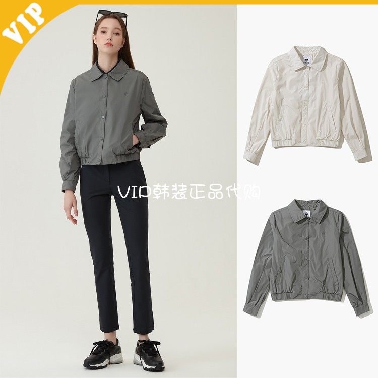 LeCoq公鸡翻领单排扣轻薄外套