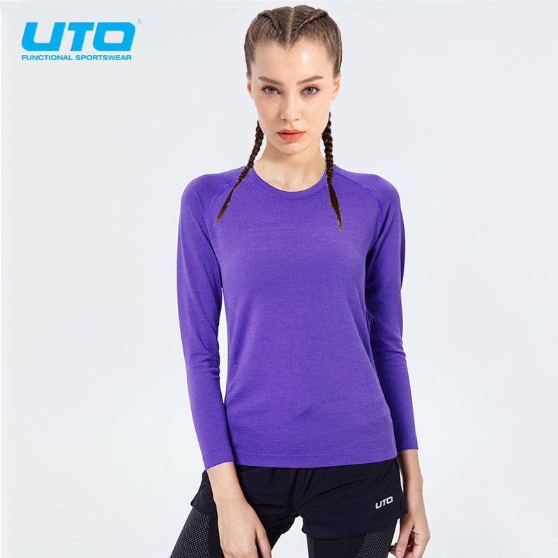 【清仓】UTO悠途跑步长袖t恤男户外训练健身压缩T恤女运动速干衣