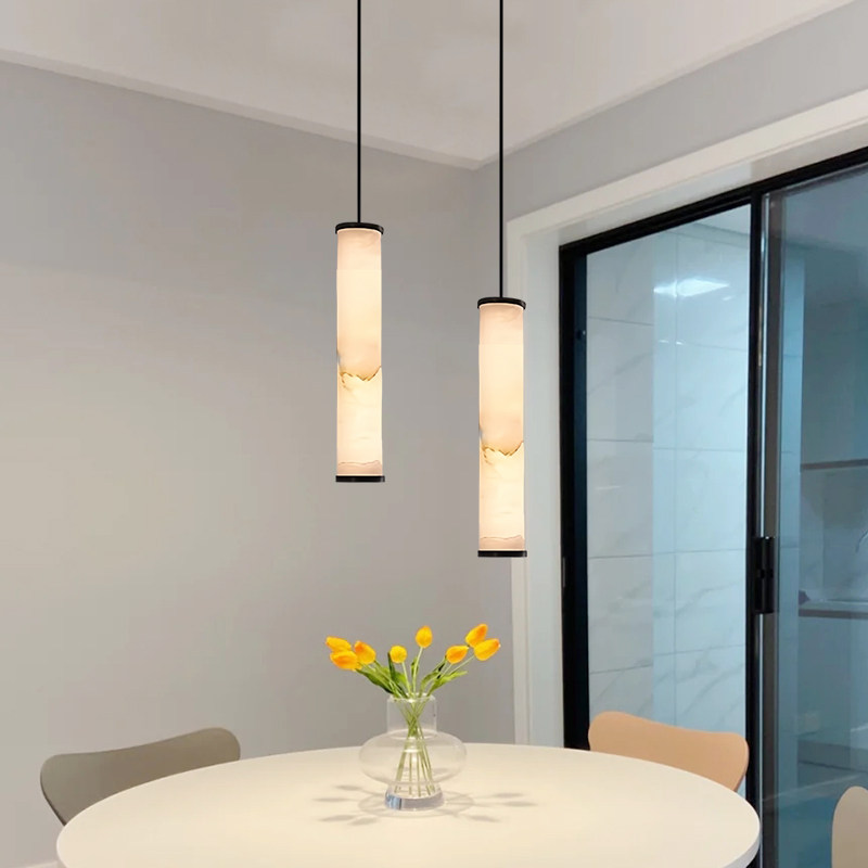 全铜云石卧室床头小吊灯简约轻奢风客厅背景墙餐厅吧台设计师吊灯