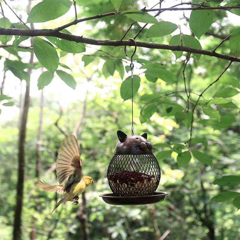 善心护生慈悲施食金属喂鸟器野外花园阳台庭院户外悬挂式喂食器