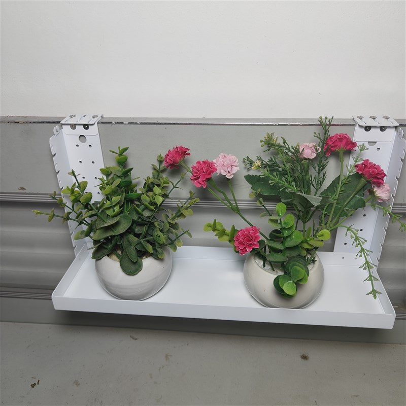 办公室置物架挂式收纳挂篮办公桌屏风工位悬挂花架铁艺架子单层