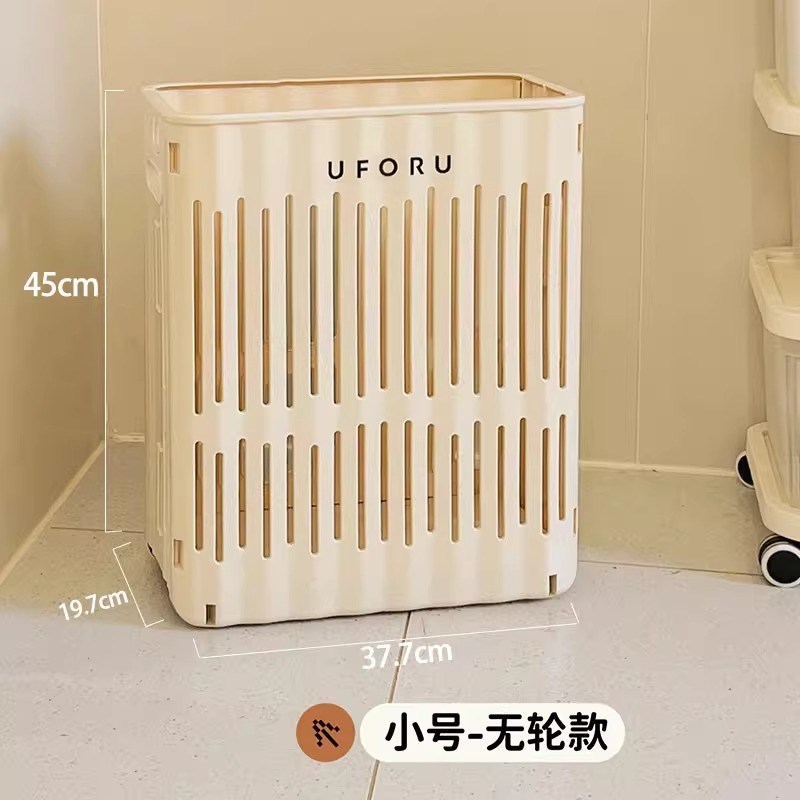 折叠脏衣篓收纳筐双层家用推车置物架带轮放衣服神器卫生间洗衣篮