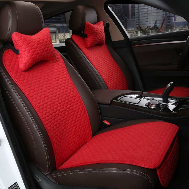 亚麻夏季汽车坐垫汉兰达七座奥德赛GL8锐界7座小蛮腰四季通用座垫