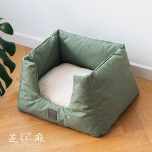 通用防水布全可拆洗安全感加高防风保暖宠物窝 芝小麻小岛猫窝四季