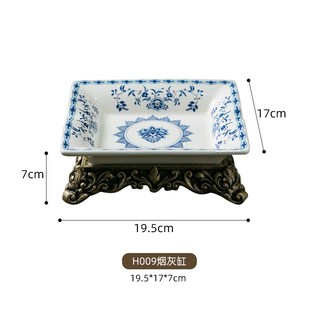美式纸巾盒客厅轻奢陶瓷抽纸盒复古纸抽盒欧式创意法式高档摆件