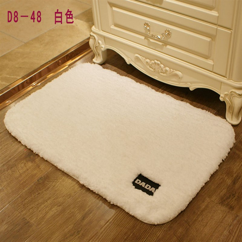 大达纯色地垫吸水防滑浴室门垫可机手洗长毛卫生间脚垫床前垫家用
