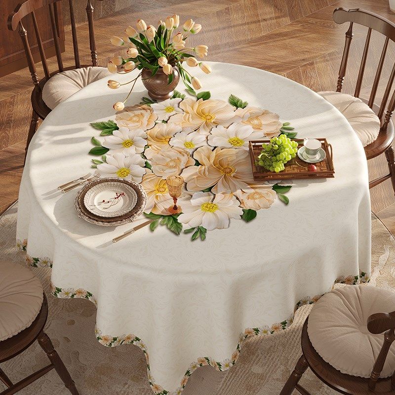 圆形桌布防油防水免洗防烫180*180大圆桌布pvc家用正方桌餐桌垫,居家布艺,桌布,淘宝优惠券,粉丝福利购,淘宝优惠卷