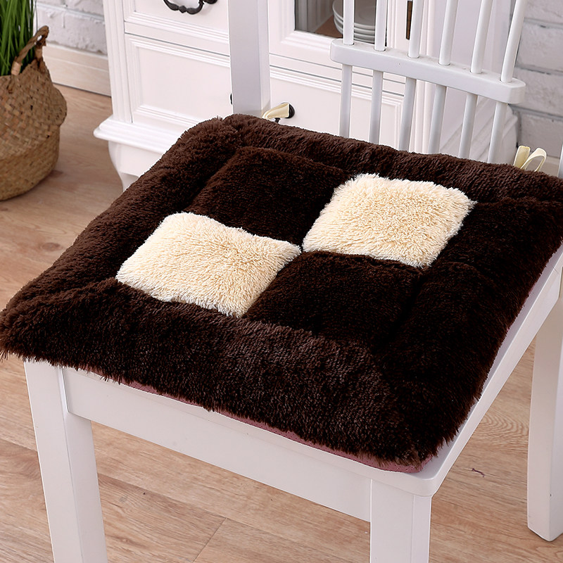 加厚毛绒椅子垫子办公室电脑椅坐垫学生女带绑带可拆洗餐椅垫冬季,居家布艺,椅垫,淘宝优惠券,粉丝福利购,淘宝优惠卷