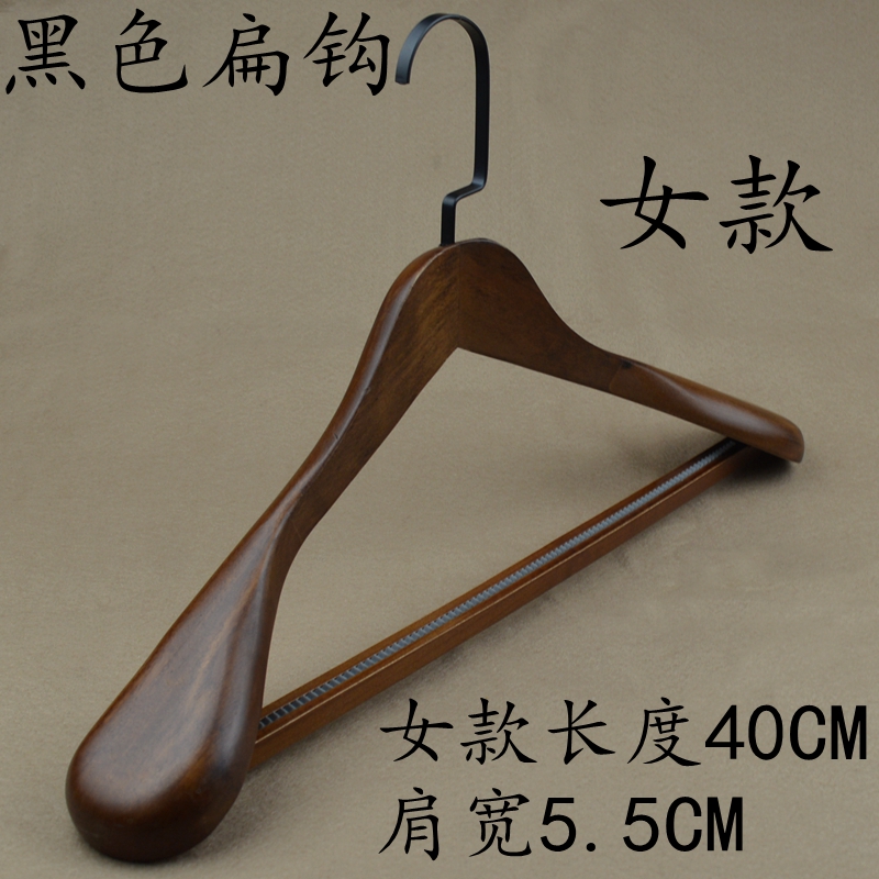 宽肩实木衣架复古木质西服衣架子成人衣撑服装店酒店防滑木头衣挂