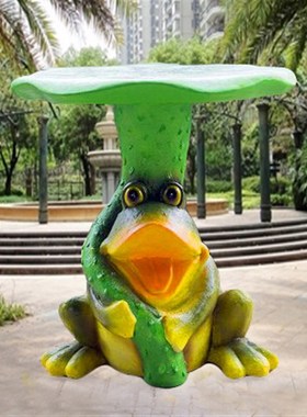 小区庭院花园幼儿园林景观雕塑装饰摆件户外玻璃钢蘑菇桌椅座椅