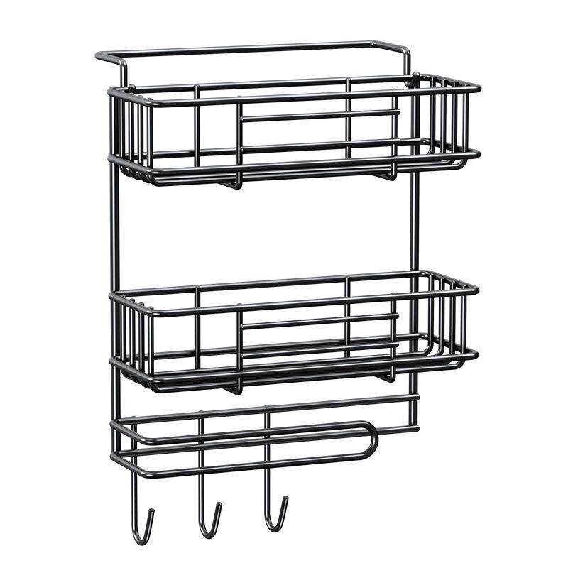 冰箱侧面怎么利用?置物架冰箱侧面多层家用壁挂收纳架水槽沥水袋